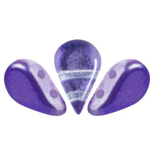 5x8mm Amos® Glass beads by Puca® - Ice Slushy Purple Grape x10g