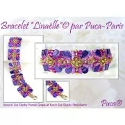 5x8mm Amos® Glass beads by Puca® - Ice Slushy Purple Grape x10g