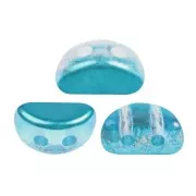 6x3mm Kos® Glass beads by Puca® - Ice Slushy Blue Curacao x10g