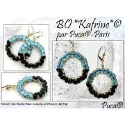 7x4mm Glass beads Paros® by Puca® - Ice Slushy Licorice x10g