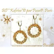 7x4mm Glass beads Paros® by Puca® - Ice Slushy Orange x10g