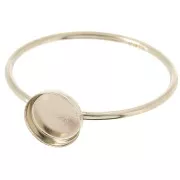 Fine ring with setting for 6mm cabochon - Size 49 - Gold filled x1