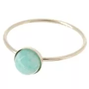 Fine ring with setting for 6mm cabochon - Size 49 - Gold filled x1