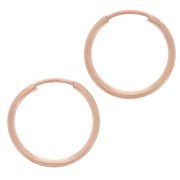 14mm Mini hoop earrings - Rose Gold filled x2