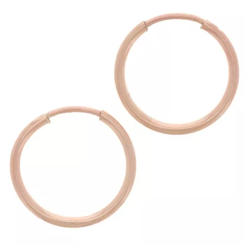14mm Mini hoop earrings - Rose Gold filled x2