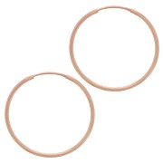 24mm Mini hoop earrings - Rose Gold filled x2|raw }}