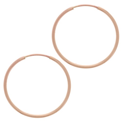 24mm Mini hoop earrings - Rose Gold filled x2