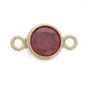 4.5mm round spacer with zirconium oxide - Gold filled - Garnet x1|raw }}