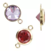 4.5mm round spacer with zirconium oxide - Gold filled - Garnet x1