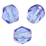 Fire Polished faceted round beads 3mm Light Sapphire  x50