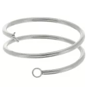 316L stainless steel 2-ring open ring - Size 61 x1