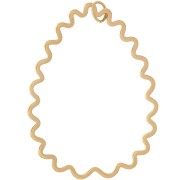 41x31mm Stainless Steel 316L Pendant drop wavy - Gold Tone x1