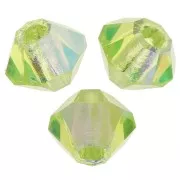 3mm Preciosa Crystal Bicones - MC Bead Rondell - Limecicle AB x30