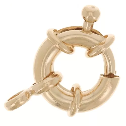 11mm buoy spring clasp - 1 ring - 3 microns gold plated x1