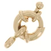 9mm buoy spring clasp - 1 ring - 3 microns gold plated x1