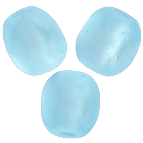 Fire Polished faceted round beads 4mm Aquamarine Mat x50