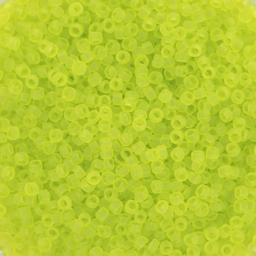 Toho Seed beads 15/0 TO15R4F - Transparent Lime Green Frosted x8g