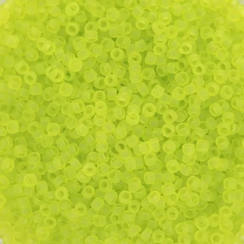 Toho Seed beads 15/0 TO15R4F - Transparent Lime Green Frosted x8g