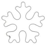 52mm Stainless steel cookie cutter for modelling - Snowflake x1|raw }}