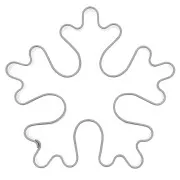 52mm Stainless steel cookie cutter for modelling - Snowflake x1