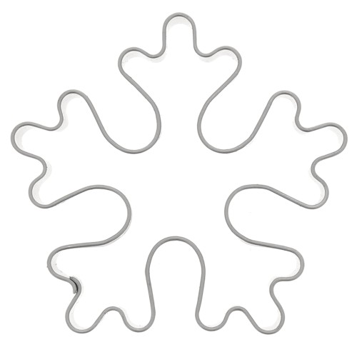 52mm Stainless steel cookie cutter for modelling - Snowflake x1
