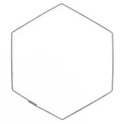 62x69mm Stainless steel cookie cutter for modeling - Hexagon x1