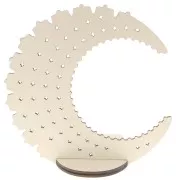 Original jewellery holder - moon-shaped wooden display 25cm by Perles&Co x1