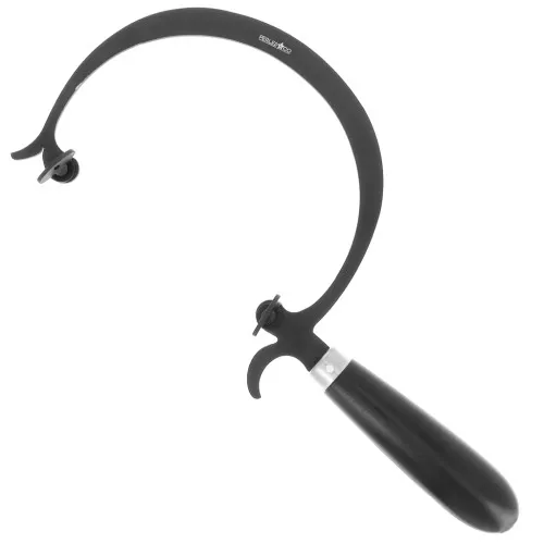 12cm Jeweller's steel bocfil - depth - rounded shape - Black x1