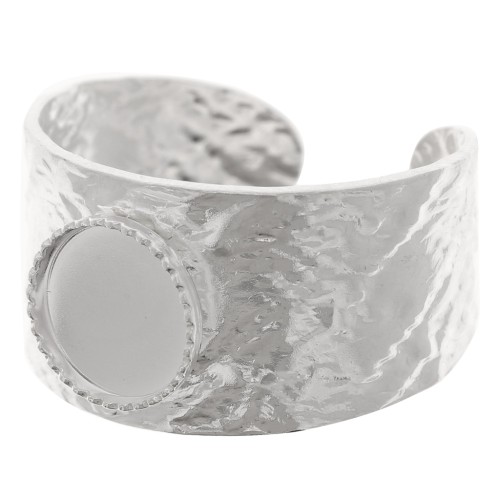 925 Sterling Silver Ring for 8mm flat back cabochon - Size 52 to 58 x1