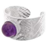925 Sterling Silver Ring for 8mm flat back cabochon - Size 52 to 58 x1