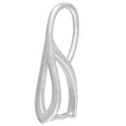 21 mm Hollow Pendant Clasp - 925 Sterling Silver x1
