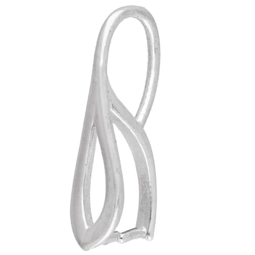 21 mm Hollow Pendant Clasp - 925 Sterling Silver x1