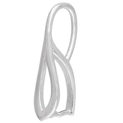 21 mm Hollow Pendant Clasp - 925 Sterling Silver x1