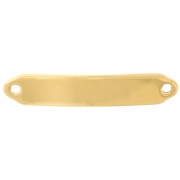 36x7mm Curved bar spacer to be engraved - Fine Gold plated x1|raw }}