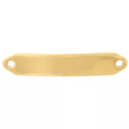 36x7mm Curved bar spacer to be engraved - Fine Gold plated x1
