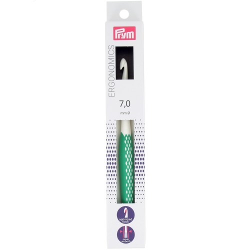 Prym Ergonomic Plastic Wool Hook - 7 mm - Green x1
