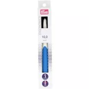 Prym Ergonomic Plastic Wool Hook - 10 mm - White - Royal Blue x1