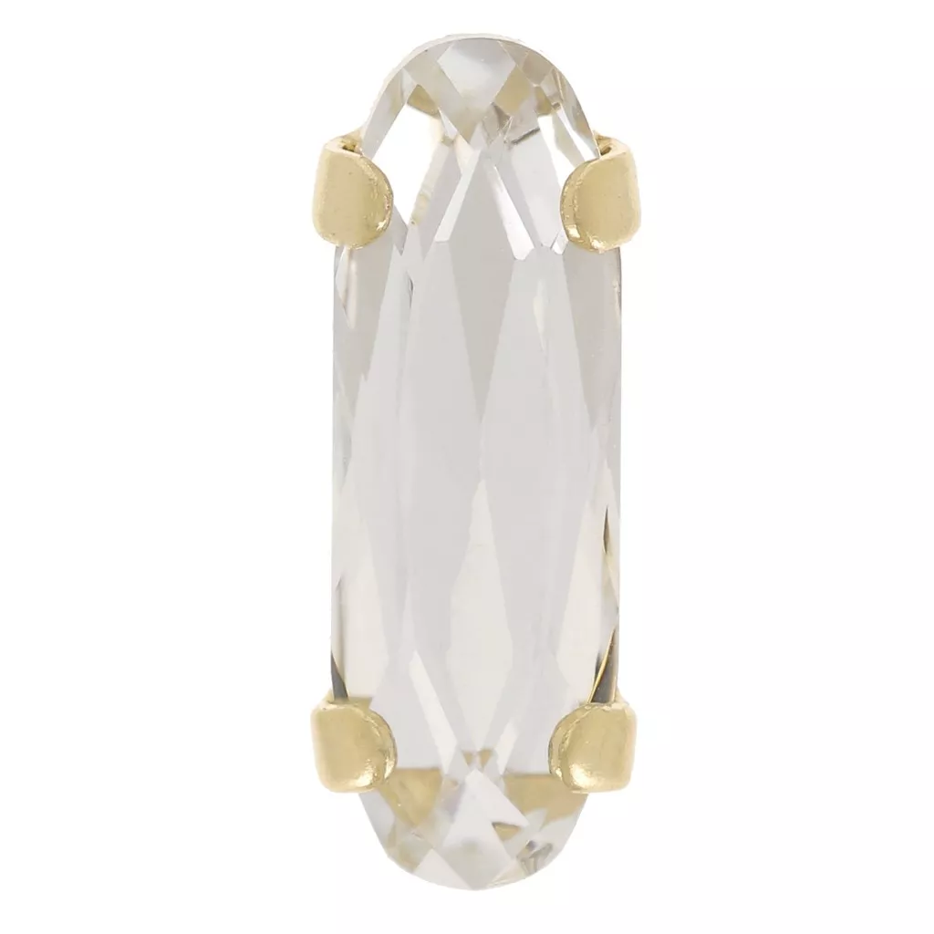 15x5mm Cristal serti Aurora A4161 Long Classical Oval - Gold Tone ...