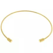 1.7mm Stainless steel 304 Bracelet with unscrewable tube - Gold Tone x1