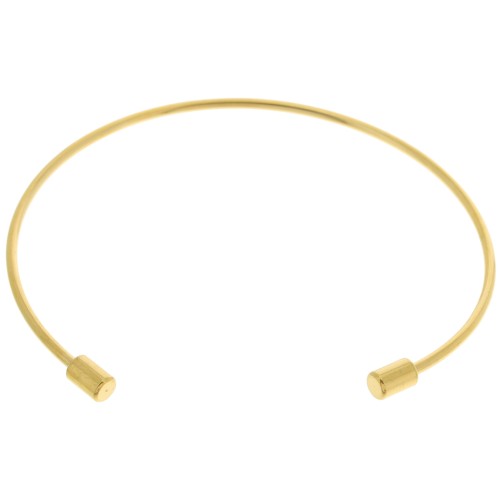 1.7mm Stainless steel 304 Bracelet with unscrewable tube - Gold Tone x1