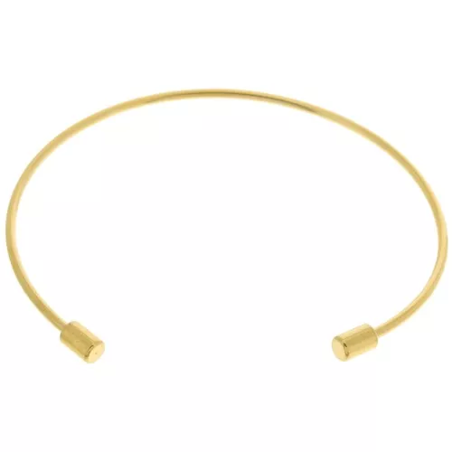 1.7mm Stainless steel 304 Bracelet with unscrewable tube - Gold Tone x1