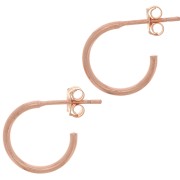12mm Rose Gold filled Openwork hoop earrings to decorate x2|raw }}