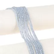 Round faceted beads 3 mm gemstone - Anhydrite - Angelite x39cm