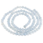 Round faceted beads 4 mm gemstone - Anhydrite - Angelite x39cm|raw }}