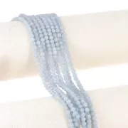 Round faceted beads 4 mm gemstone - Anhydrite - Angelite x39cm