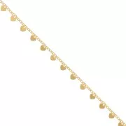 5.8mm Rombo mesh chain with small heart - Gold Tone x50cm