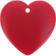 36x36.5mm heart Pendant in transparent resin - Dark Red x1|raw }}