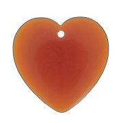 36x36.5mm heart Pendant in transparent resin - amber x1|raw }}