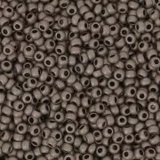 Preciosa Seed Beads 11/0 2 mm - Terra Metallic Matte - Dark Nickel x20g