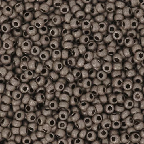 Preciosa Seed Beads 11/0 2 mm - Terra Metallic Matte - Dark Nickel x20g